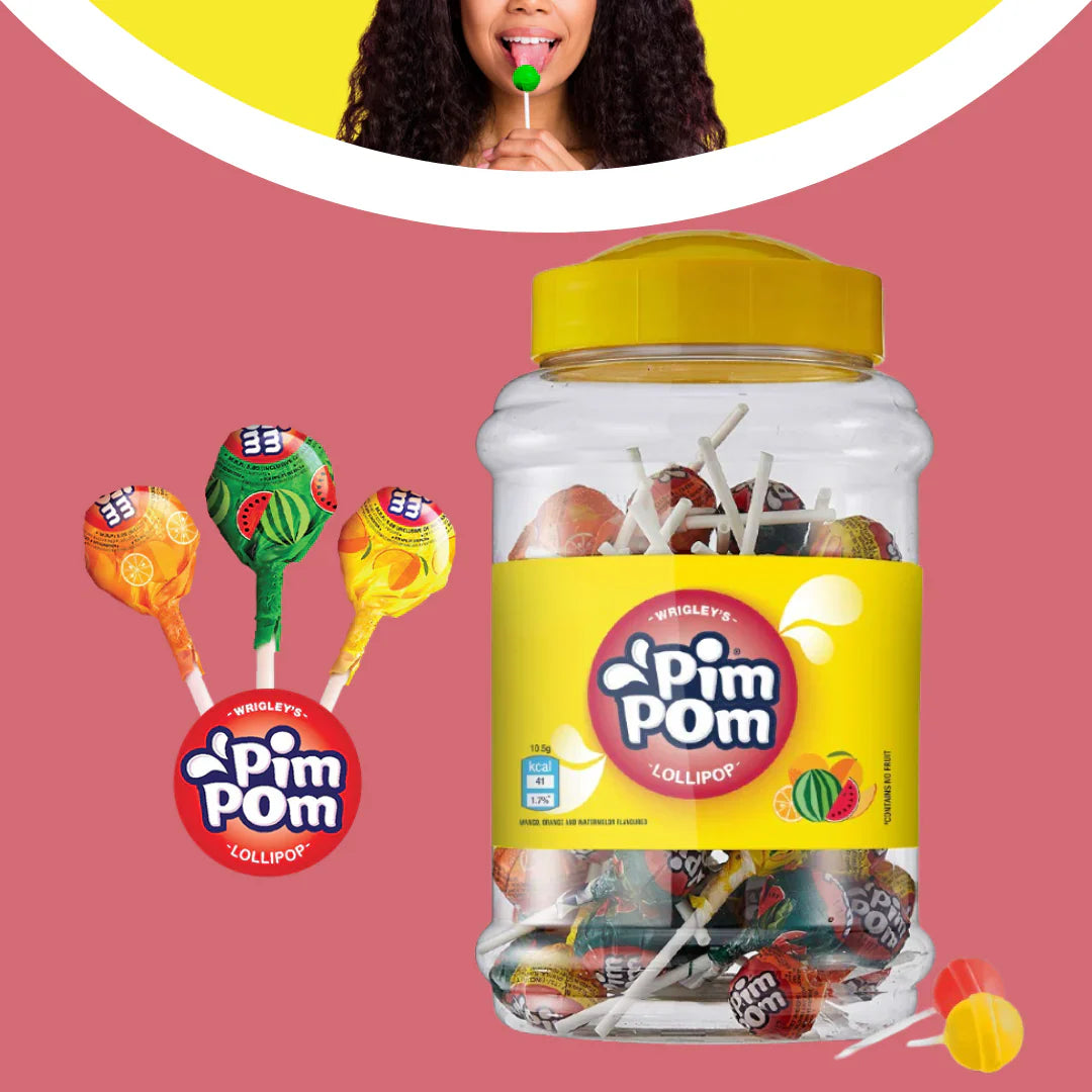 Pim Pom Lolipop | Pack of 6 | Snack Pause Global