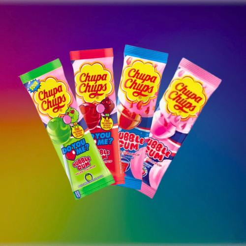 Chupa Chups Bubble Gum Lolipop | Pack of 4 Flavours | Snack Pause Global